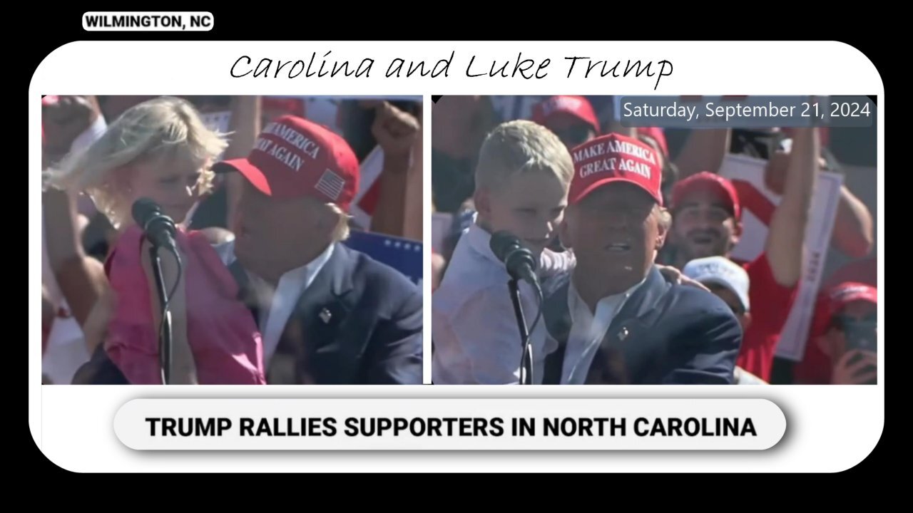 Trump's grandchildren on stage at North Carolina rally - Sept. 21, 2024