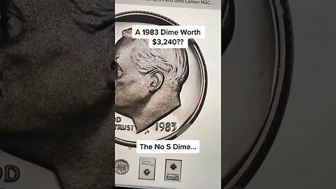 1983 NO S DIME: $3,000 IN A PROOF SET