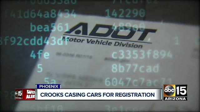 Thieves casing cars for vehicle registration in Phoenix neighborhood