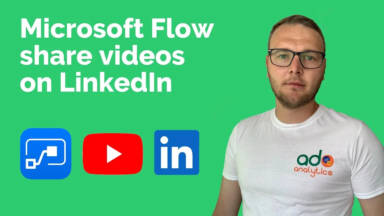 Power Automate share YouTube video on LinkedIn