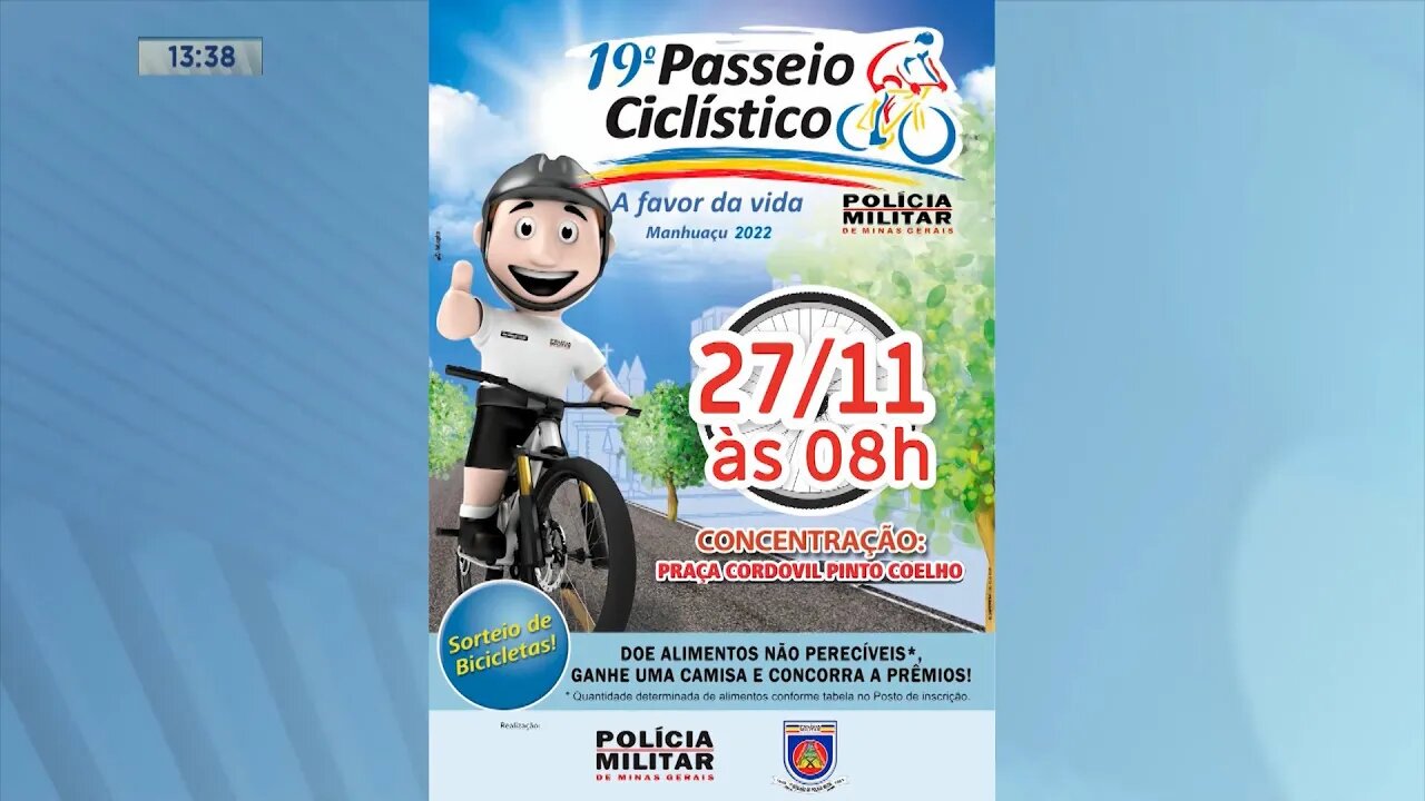 Passeio Ciclístico: Troca de Camisas por Alimentos em prol do evento já começou em Manhuaçu.