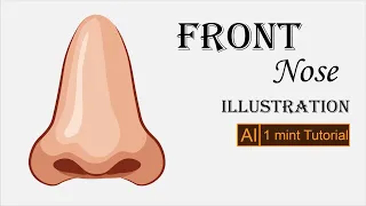 Front Nose character illustration || 1 Minute Tutorial || illustrator CC || Follow your Heart