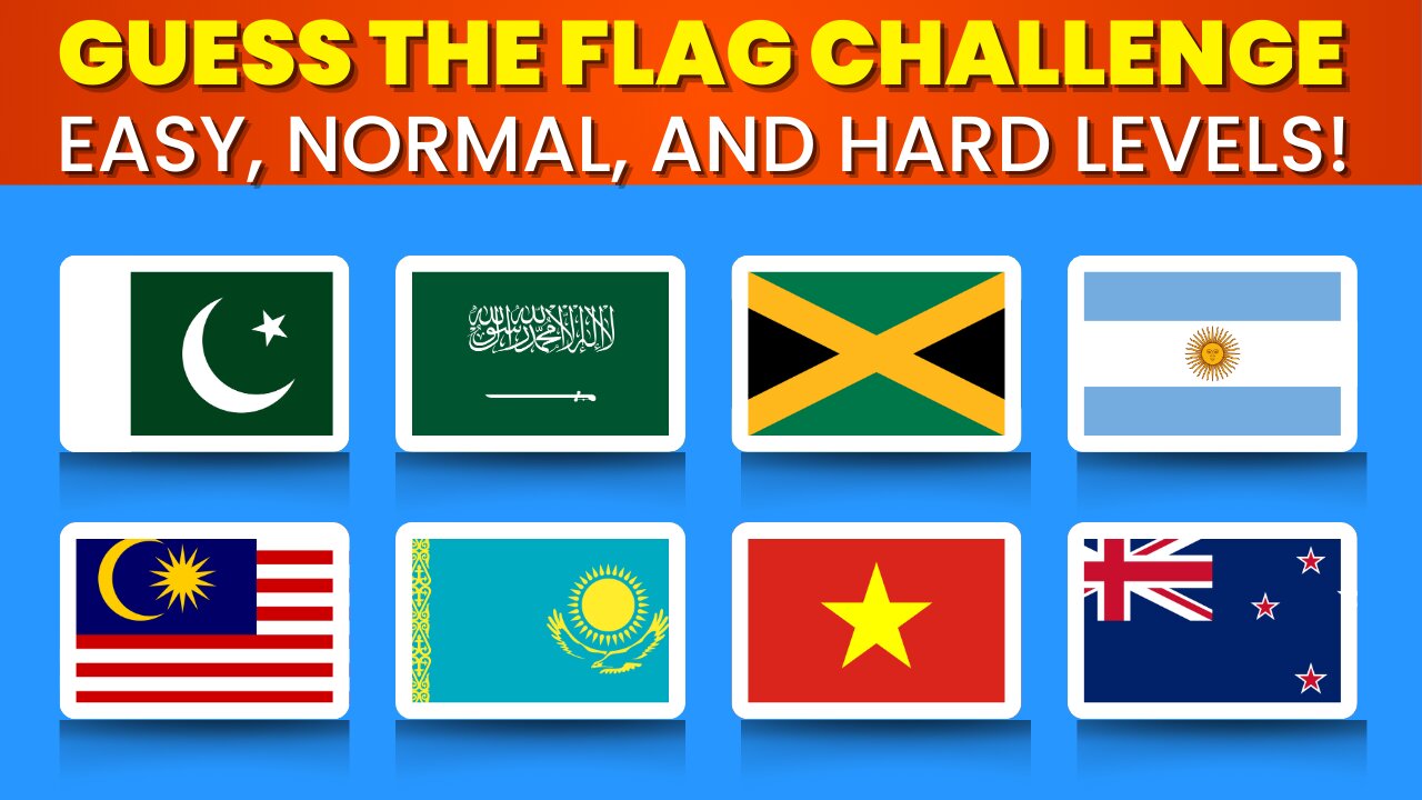 Guess All the Flags, Ultimate Flag Quiz Challenge | Fun & Educational!