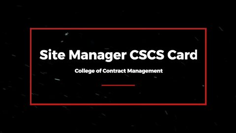 Site Manager CSCS Card