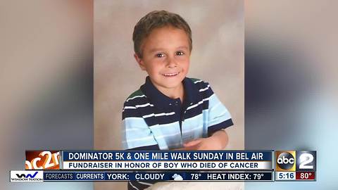 Domintor 5K Fundraiser in honor of boy who died of cancer