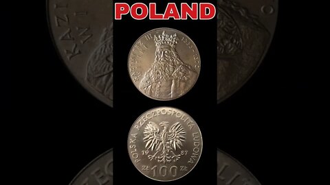 Poland 100 zlotych 1987.#shorts #coinnotesz