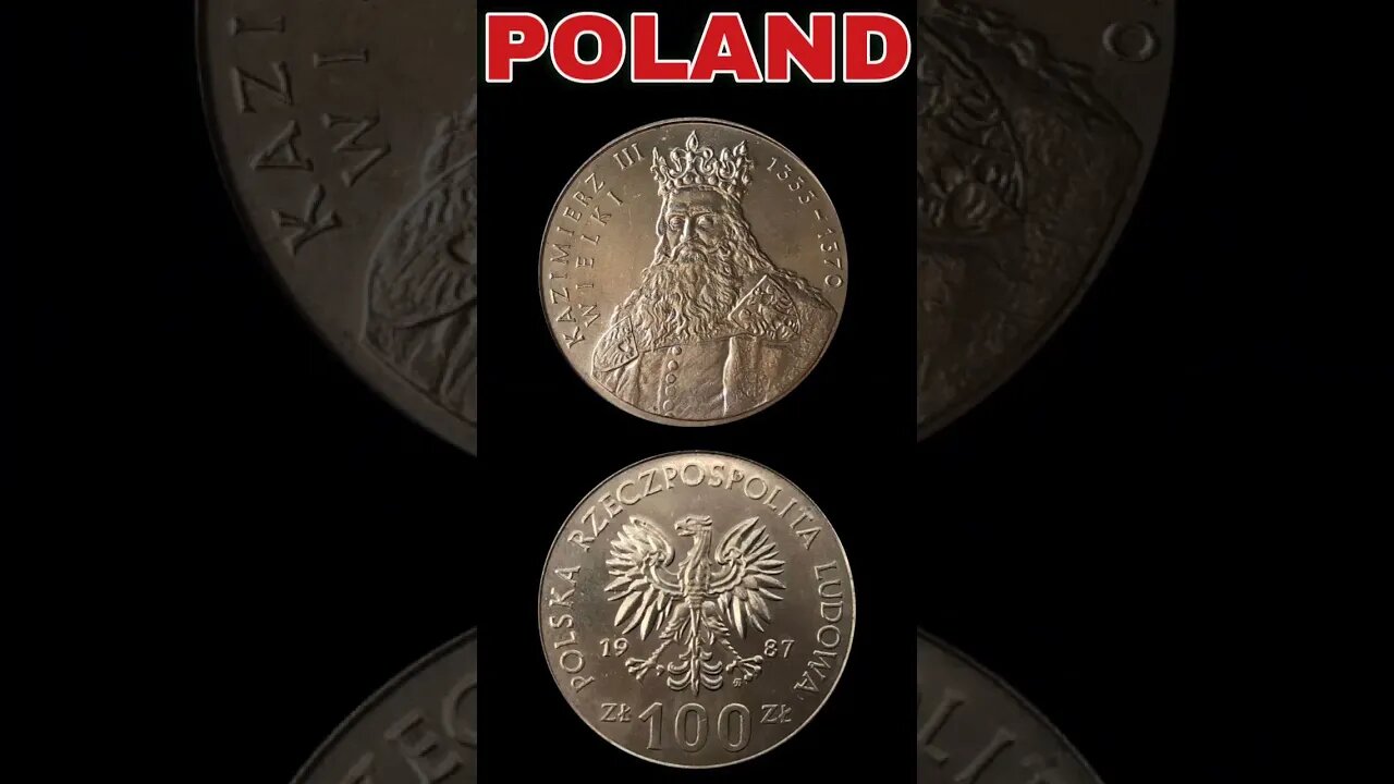 Poland 100 zlotych 1987.#shorts #coinnotesz