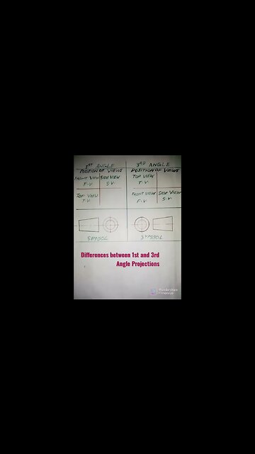 Difference between 1st and 3rd Angle Projection