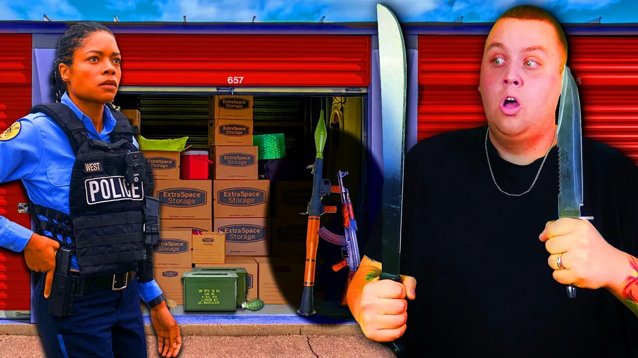 I Bought a Storage Unit FULL OF WEAPONS! Police Showed Up!