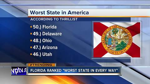 'Thrillist' says Florida is the worst state
