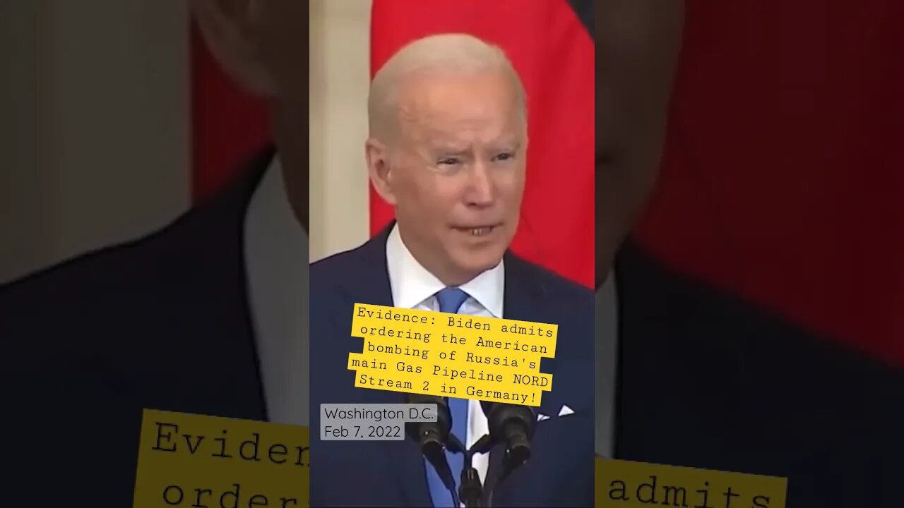 Senile Biden admits to a premeditated ACT of WAR