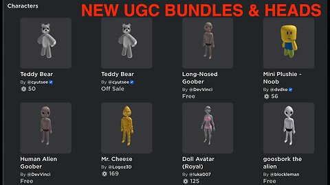 Roblox releases UGC Bundles & Heads