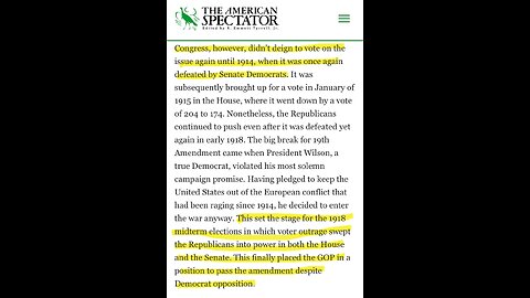 TOP 50 REASONS BLACKS SHOULD VOTE REPUBLICAN (#40) GOP FOUGHT DEMOCRATS TO GIVE WOMEN RIGHT TO VOTE