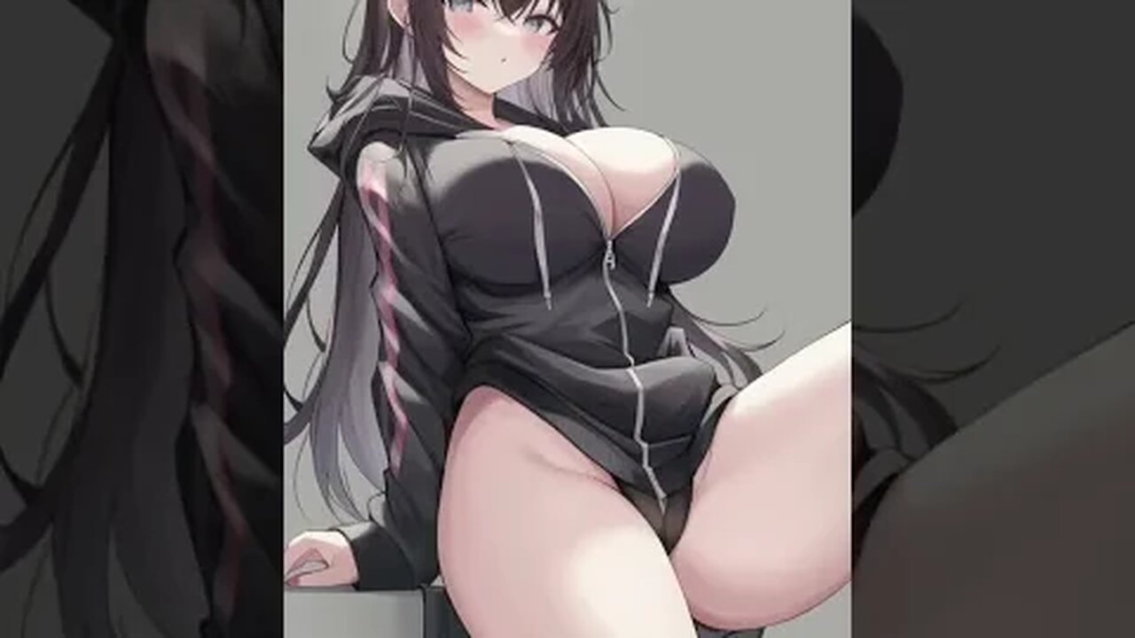 乳揺れ,巨乳,パーカー(Breasts shaking,hoodies,)[連帽衫,胸部,乳搖]