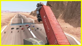 TruckFails | Truck Jumping The Bridge | BeamNG.Drive |TrucksFails