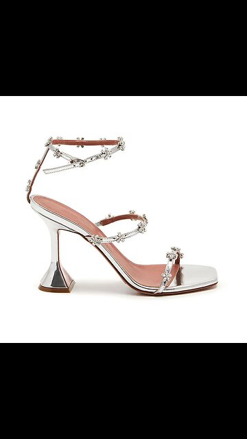 Luxury Crystal Flowers Women Sandals Fashion Ankle Strap Buckle High heels Gladiator sandals