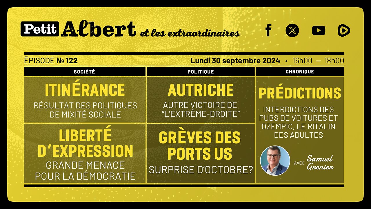 Petit Albert et les extraordinaires Épisode #122 - Avec Samuel Grenier