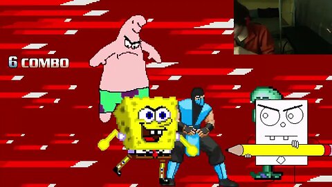 SpongeBob SquarePants Characters (SpongeBob, Squidward, And DoodleBob) VS Sub-Zero In An Epic Battle