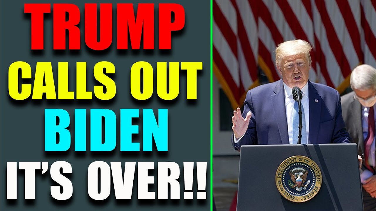 TRUMP CALLS OUT BIDEN, IT'S OVER!! THE CORRUPT POLITICIANS ACTIONS - TRUMP NEWS