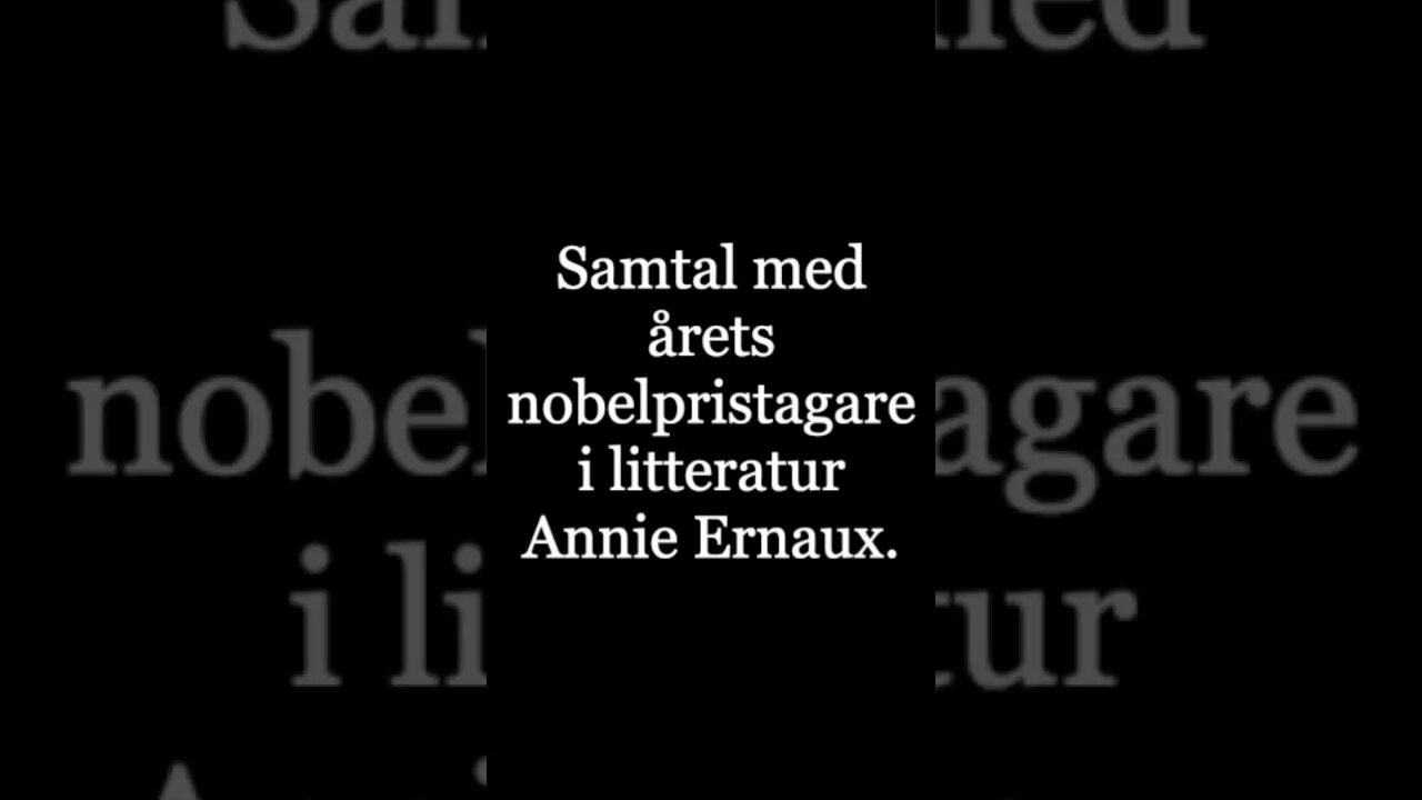 Samtal med Annie Ernaux