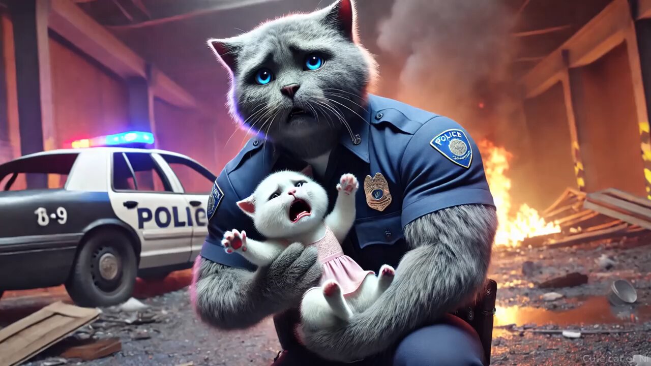 Big Fire at Cat couple's Wedding! #cat #cute #ai #catlover #catvideos #cutecat #aiimages #aicat
