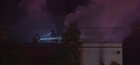 Fire near Harmon and Decatur Boulevard