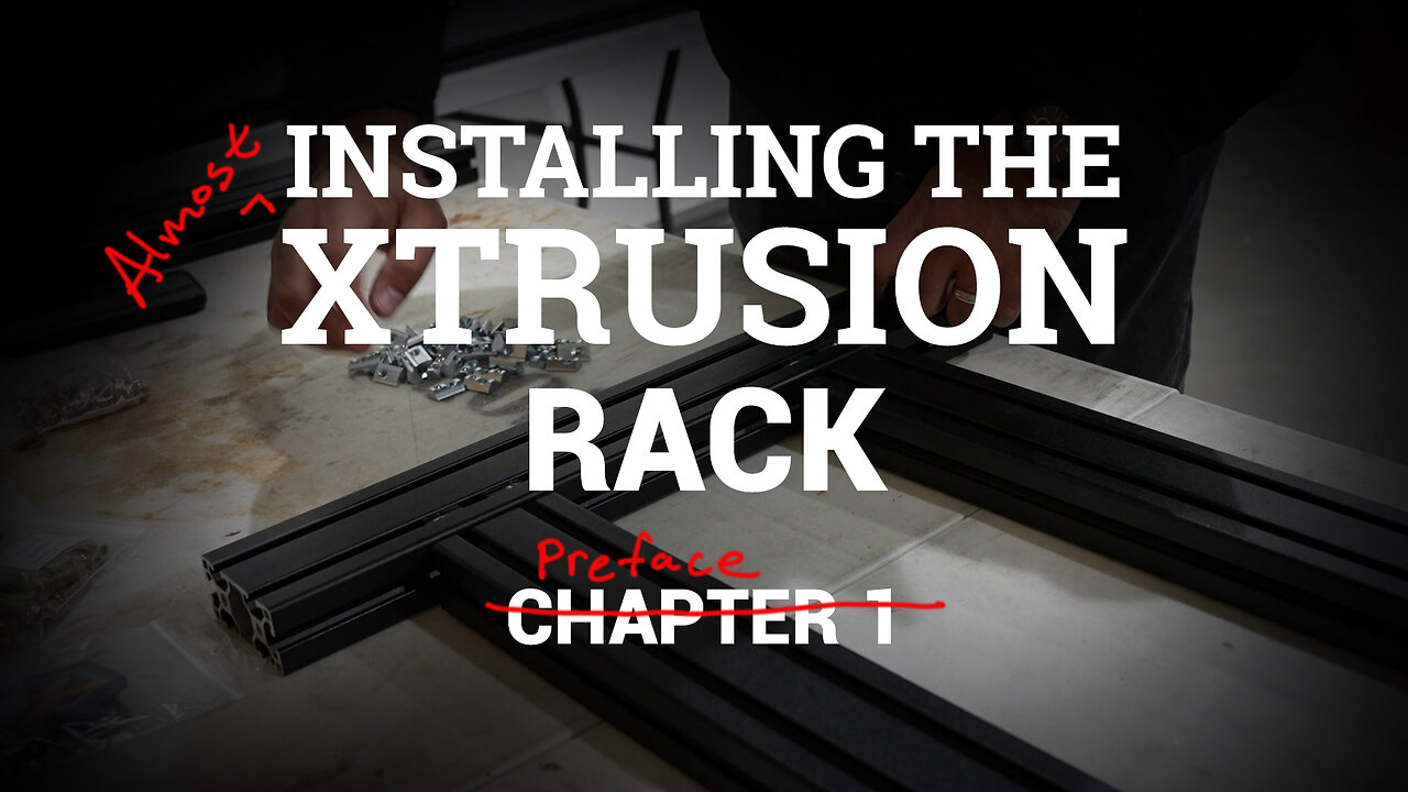 Almost Installing the Extrusion Rack