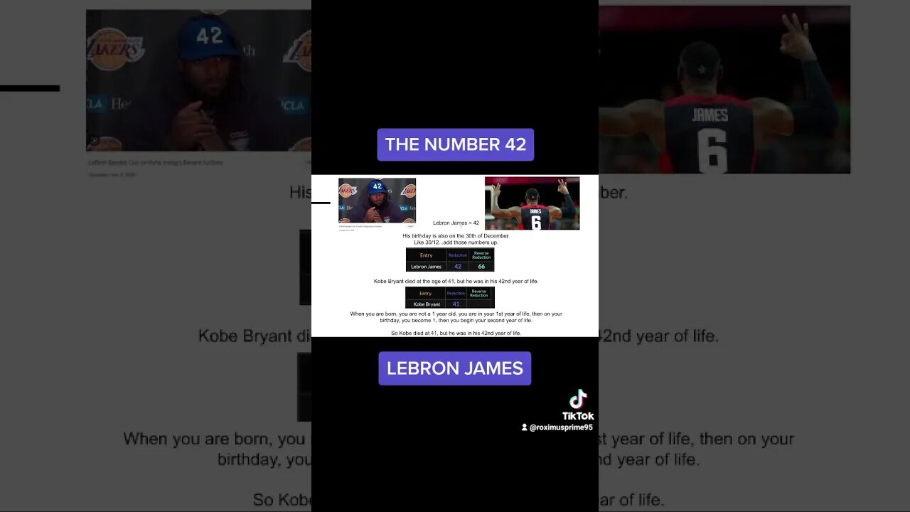 What is Gematria? - THE NUMBER 42 - WWW.LINKTREE.COM/ROXIMUSPRIME95 - LEBRON JAMES