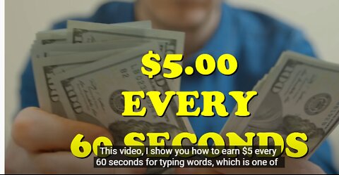 Earn $5 Every 60 Seconds For Typing Words (Make Money Online 2022)