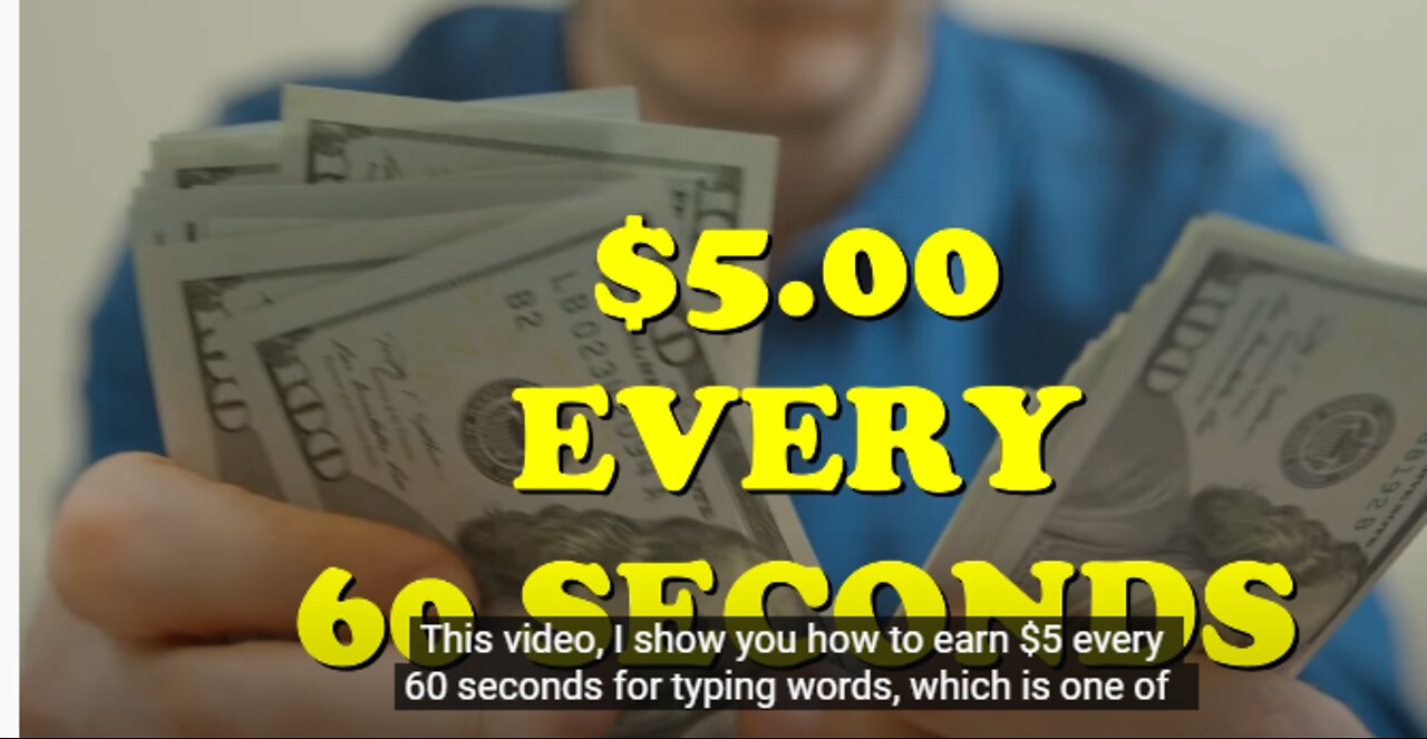 Earn $5 Every 60 Seconds For Typing Words (Make Money Online 2022)