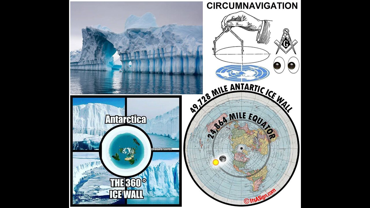 360° Antarctic Ice Wall Perimeter Basin / Container Of Earth