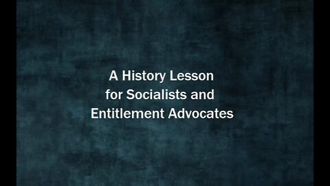 A History Lesson for Socialists