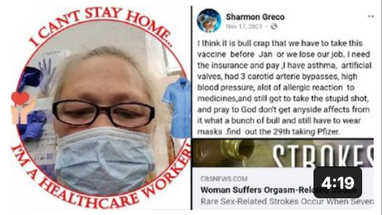 WHOA! JABBED HEALTHCARE WORKER HAS ORGASMIC STROKE? 🤯🤡😯