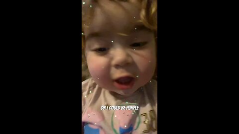 Cute girl baby singing