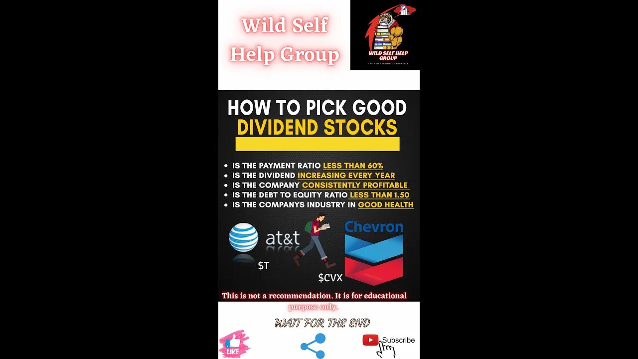 🔥How to pick good dividend stocks🔥#shorts🔥#viralshorts🔥#motivation🔥#wildselfhelpgroup🔥