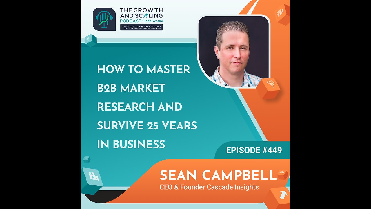 Ep#449 Sean Campbell: How to Master B2B Market Research and Survive 25 Years in Business