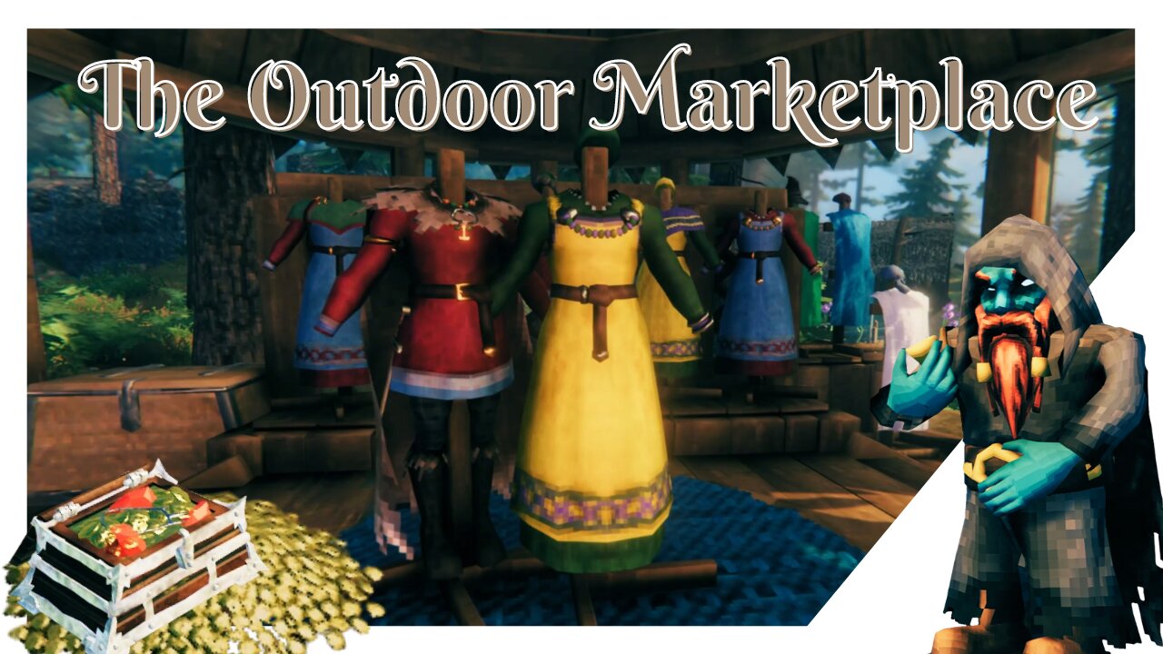 Haldor's Merchant Bay Village #3: The Outdoor Marketplace - A Vanilla Valheim Build Series