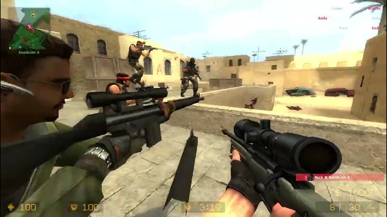 Counter Strike Source Dust 2 Bots #108 Only Sniper Rifles