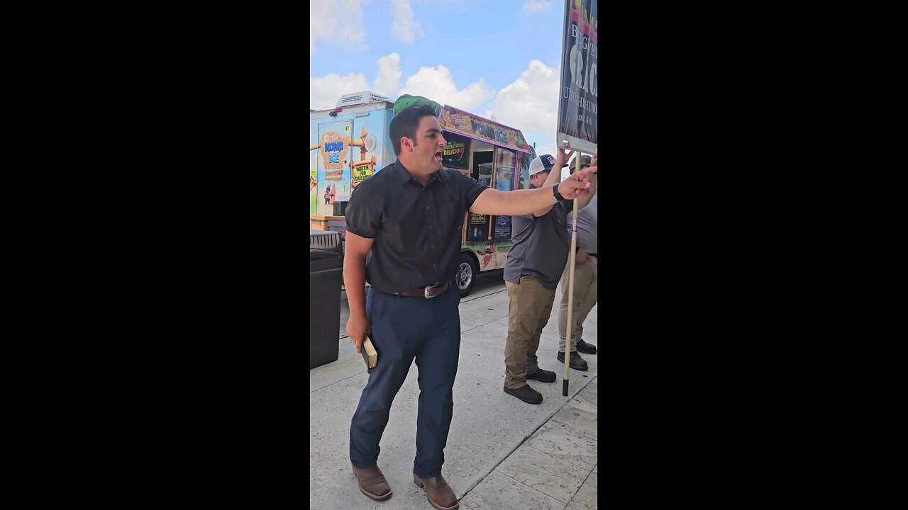 Preaching the gospel at Baton Rouge pride.