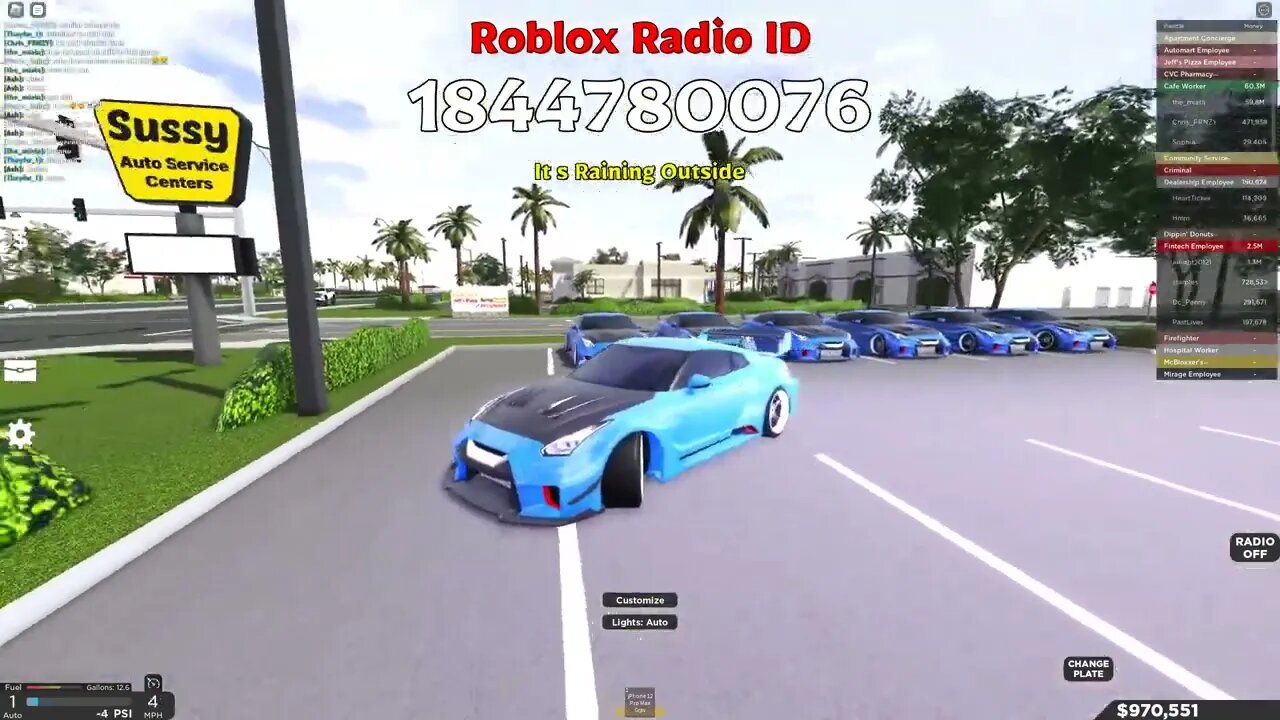 Raining Roblox Radio Codes/IDs