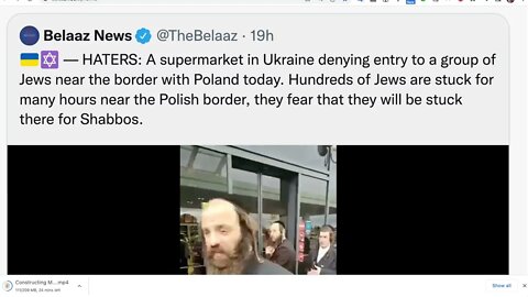 🟨 烏克蘭一家超市拒絕一群猶太人進入 🟨