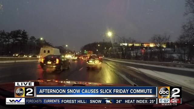 Afternoon snow causing some schools to close early