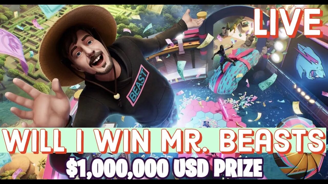 🔴MR. BEASTS MILLION DOLLAR CHALLENGE LIVESTREAM- FORTNITE- 100% WINNING