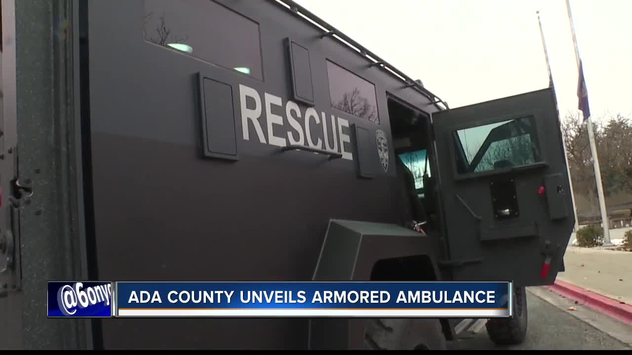 Ada County Paramedics unveils armored ambulance