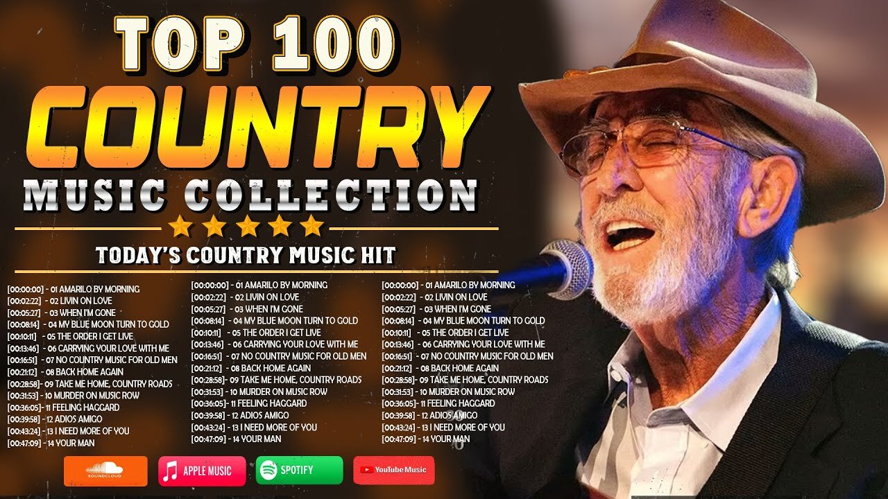 Best Of Alan Jackson, Kenny Rogers, Don Williams, George Strait - TOP 45+Country Legend Music