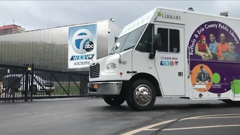 Our "If You Give A Child A Book" Campaign continues with a visit from the Bookmobile