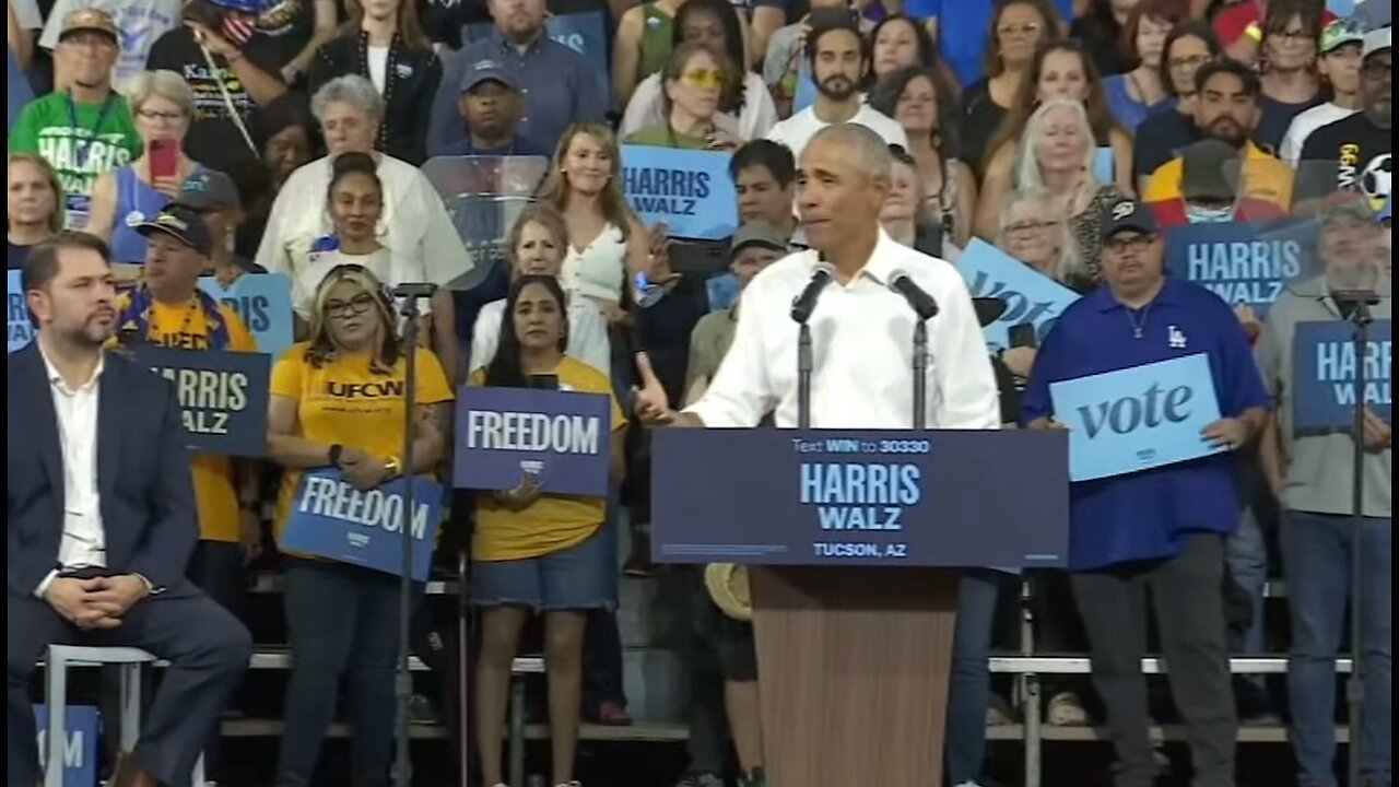 EXPLOIT VULNERABLES! Obama SLAMS Trump Vance on Hurricane - Kamala a Tucson AZ rally