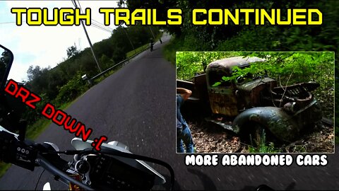 (E10) Chewy crashes new DRZ400. Honda XL250, Hawk 250 hard trails 2. Wrecks Goes down