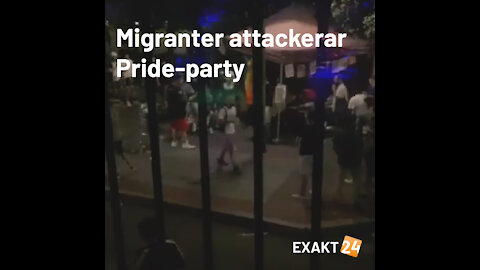 Migranter attackerar Pride-party i Spanien