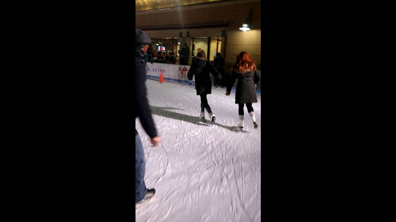 Ice skating downtown Canton Ohio